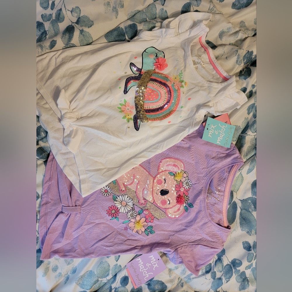 Two girl's shirts size S 5/6